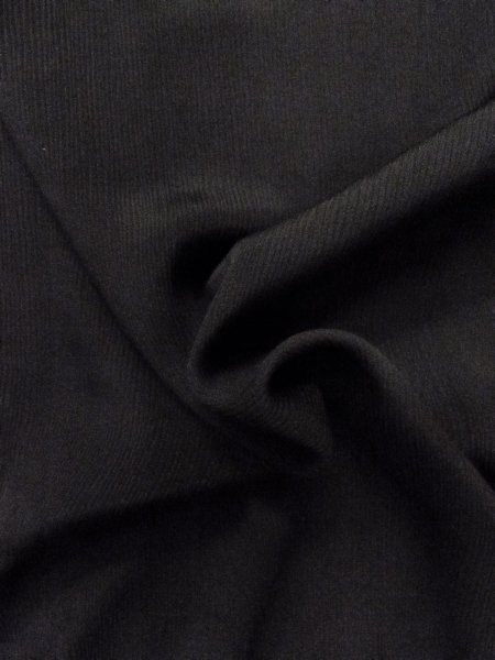 Photo9: N1101L Vintage Japanese kimono  Dark Black HAORI short jacket for women / Silk.    (Grade B) (9)