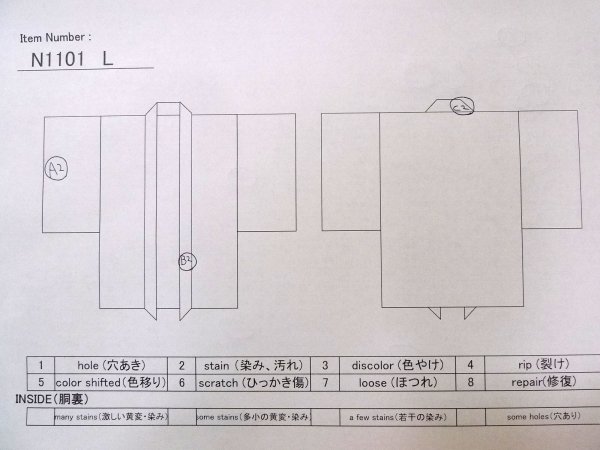 Photo10: N1101L Vintage Japanese kimono  Dark Black HAORI short jacket for women / Silk.    (Grade B) (10)