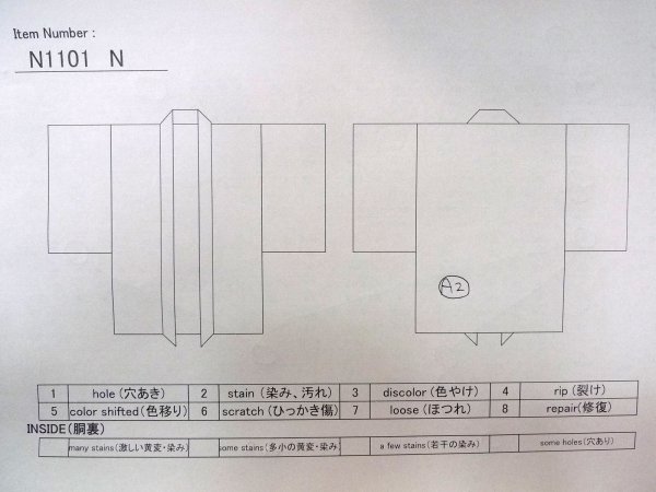 Photo14: N1101N Vintage Japanese kimono  Dark Black HAORI short jacket for women / Silk. Flower   (Grade B) (14)