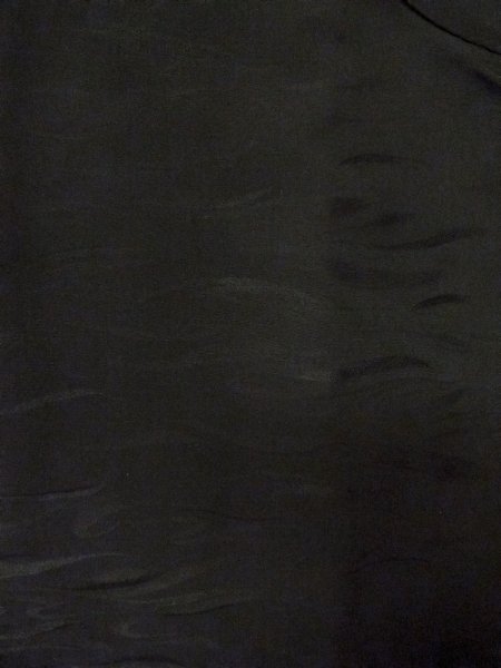 Photo4: N1101Q Vintage Japanese kimono  Dark Black HAORI short jacket for women / Silk.    (Grade A) (4)