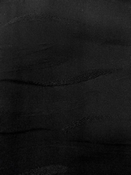 Photo7: N1101Q Vintage Japanese kimono  Dark Black HAORI short jacket for women / Silk.    (Grade A) (7)