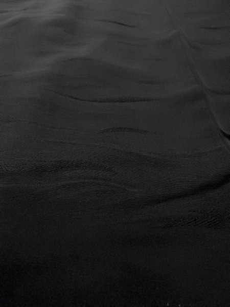 Photo9: N1101Q Vintage Japanese kimono  Dark Black HAORI short jacket for women / Silk.    (Grade A) (9)