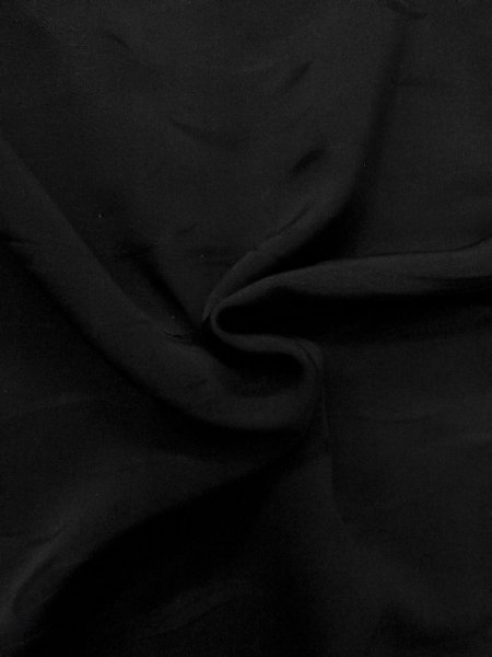 Photo10: N1101Q Vintage Japanese kimono  Dark Black HAORI short jacket for women / Silk.    (Grade A) (10)