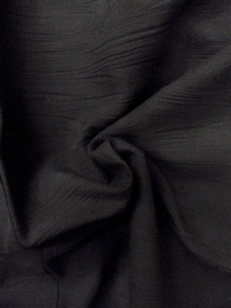 Photo11: N1101T Vintage Japanese kimono  Dark Black HAORI short jacket for women / Silk.    (Grade B) (11)