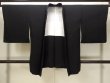 Photo1: N1101W Vintage Japanese kimono   Black HAORI short jacket for women / Silk.    (Grade A) (1)
