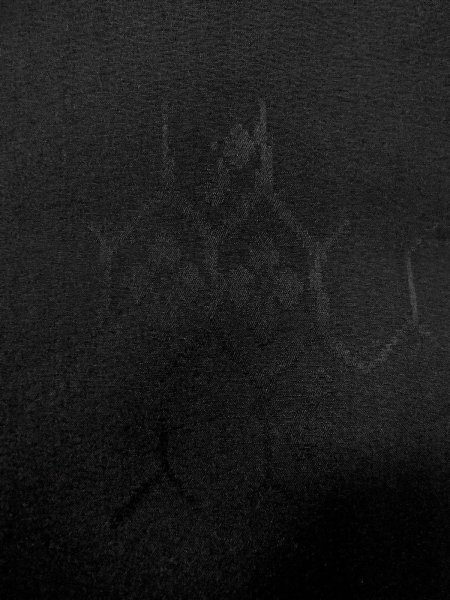 Photo6: N1101X Vintage Japanese kimono   Black HAORI short jacket for women / Silk.    (Grade D) (6)