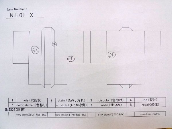 Photo11: N1101X Vintage Japanese kimono   Black HAORI short jacket for women / Silk.    (Grade D) (11)