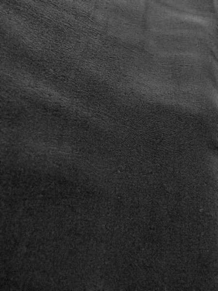 Photo6: N1102C Vintage Japanese kimono   Black HAORI short jacket for women / Silk.    (Grade D) (6)