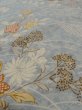 Photo8: Mint N1112C Used Japanese kimono  Grayish Light Blue HITOE unlined for women / Silk. Chrysanthemum,   (Grade A) (8)