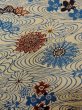 Photo5: Mint N1112G Vintage Japanese kimono  Grayish Ivory KOMON dyed for women / Silk. Flower,   (Grade A) (5)
