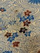 Photo7: Mint N1112G Vintage Japanese kimono  Grayish Ivory KOMON dyed for women / Silk. Flower,   (Grade A) (7)