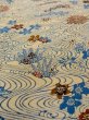 Photo9: Mint N1112G Vintage Japanese kimono  Grayish Ivory KOMON dyed for women / Silk. Flower,   (Grade A) (9)
