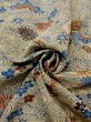 Photo11: Mint N1112G Vintage Japanese kimono  Grayish Ivory KOMON dyed for women / Silk. Flower,   (Grade A) (11)