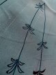 Photo8: N1112M Vintage Japanese kimono  Grayish Navy Blue HITOE unlined for women / Silk. Tall grass, Stains and discolored all over.  (Grade D) (8)