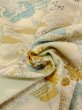 Photo11: N1112P Vintage Japanese kimono  Light Off White KOMON dyed for women / Silk. MOMIJI maple leaf,   (Grade C) (11)