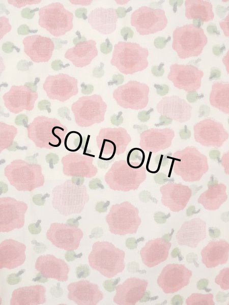 Photo3: N1112T Vintage Japanese kimono   Ivory HITOE unlined for women / Wool. Flower Stains all over.  (Grade D) (3)