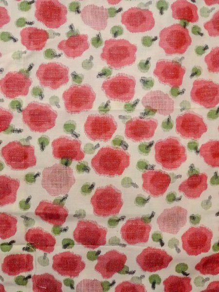 Photo4: N1112T Vintage Japanese kimono   Ivory HITOE unlined for women / Wool. Flower Stains all over.  (Grade D) (4)