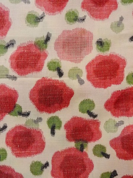 Photo5: N1112T Vintage Japanese kimono   Ivory HITOE unlined for women / Wool. Flower Stains all over.  (Grade D) (5)