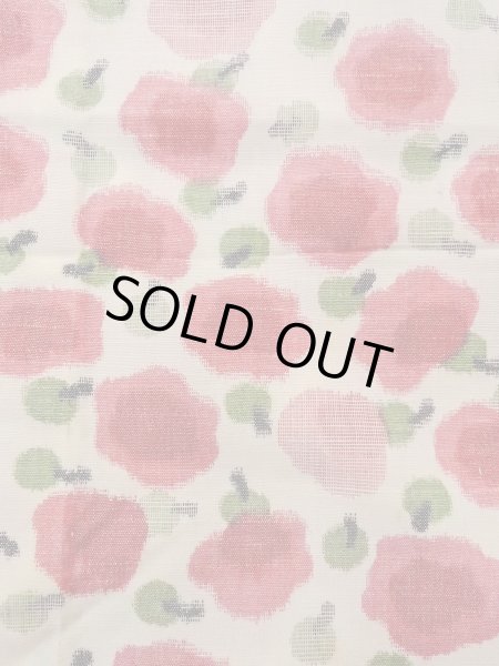 Photo6: N1112T Vintage Japanese kimono   Ivory HITOE unlined for women / Wool. Flower Stains all over.  (Grade D) (6)