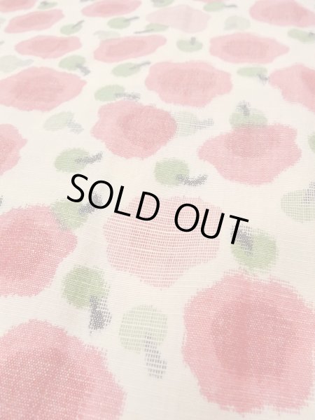 Photo8: N1112T Vintage Japanese kimono   Ivory HITOE unlined for women / Wool. Flower Stains all over.  (Grade D) (8)