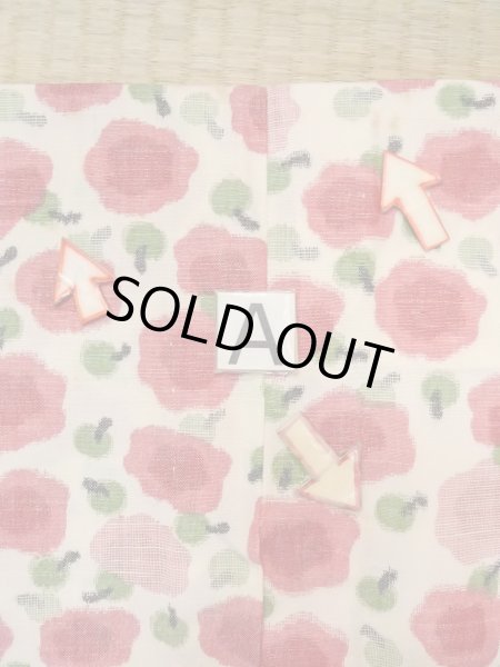 Photo14: N1112T Vintage Japanese kimono   Ivory HITOE unlined for women / Wool. Flower Stains all over.  (Grade D) (14)