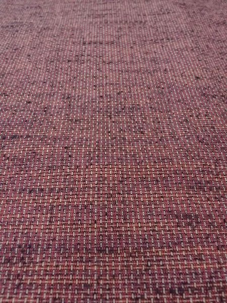 Photo9: Mint N1112Z Vintage Japanese kimono  Dark Red HITOE unlined for women / Wool. Plaid Checks   (Grade A) (9)