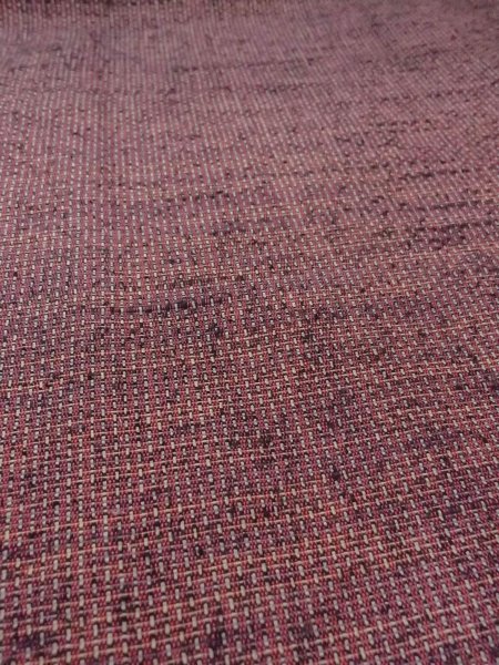 Photo10: Mint N1112Z Vintage Japanese kimono  Dark Red HITOE unlined for women / Wool. Plaid Checks   (Grade A) (10)