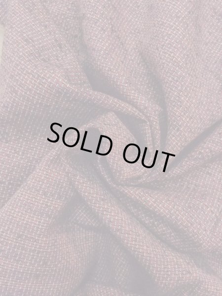 Photo12: Mint N1112Z Vintage Japanese kimono  Dark Red HITOE unlined for women / Wool. Plaid Checks   (Grade A) (12)