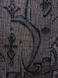 Photo5: N1113A Vintage Japanese kimono   Gray HITOE unlined for women / Wool. Geometrical pattern,   (Grade C) (5)