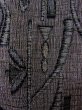 Photo7: N1113A Vintage Japanese kimono   Gray HITOE unlined for women / Wool. Geometrical pattern,   (Grade C) (7)