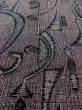 Photo9: N1113A Vintage Japanese kimono   Gray HITOE unlined for women / Wool. Geometrical pattern,   (Grade C) (9)