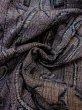 Photo12: N1113A Vintage Japanese kimono   Gray HITOE unlined for women / Wool. Geometrical pattern,   (Grade C) (12)