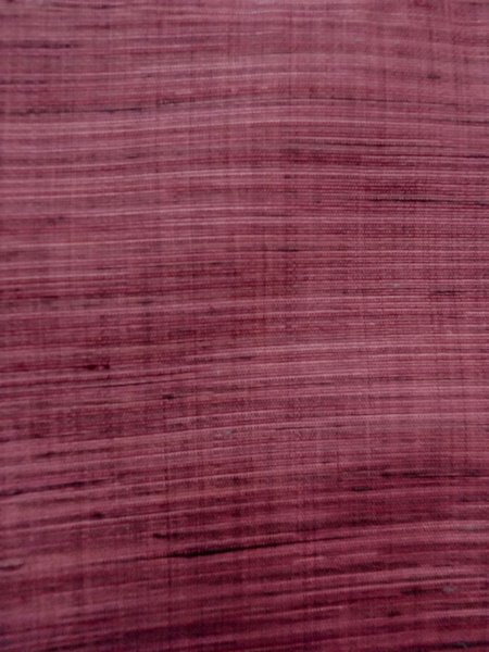 Photo7: N1126A Vintage Japanese kimono  Dark Pink TSUMUGI pongee for women / Silk. Geometrical pattern   (Grade B) (7)