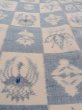 Photo10: N1126B Vintage Japanese kimono  Grayish Blue TSUMUGI pongee for women / Silk. Flower,   (Grade B) (10)