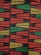 Photo3: Mint N1126C Vintage Japanese kimono  Vivid Multi Color TSUMUGI pongee for women / Silk. Folding fan There is a part of tailoring thread  (Grade A) (3)