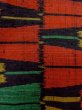Photo7: Mint N1126C Vintage Japanese kimono  Vivid Multi Color TSUMUGI pongee for women / Silk. Folding fan There is a part of tailoring thread  (Grade A) (7)