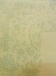 Photo6: N1126J Used Japanese kimono  Pale Yellowish Green TSUMUGI pongee for women / Silk. Flower,   (Grade B) (6)