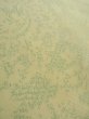 Photo8: N1126J Used Japanese kimono  Pale Yellowish Green TSUMUGI pongee for women / Silk. Flower,   (Grade B) (8)