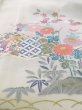 Photo14: N1126M Used Japanese kimono  Pale Off White HOUMONGI formal for women / Silk. Chrysanthemum, Letter box pattern  (Grade B) (14)