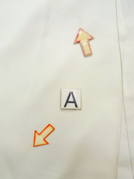 Photo18: N1126M Used Japanese kimono  Pale Off White HOUMONGI formal for women / Silk. Chrysanthemum, Letter box pattern  (Grade B) (18)