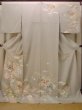 Photo1: N1126P Used Japanese kimono  Pale Beige HOUMONGI formal for women / Silk. SAKURA cherry blossom,   (Grade C) (1)