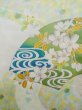 Photo8: N1126T Used Japanese kimono  Shiny Ivory HOUMONGI formal for women / Silk. SAKURA cherry blossom,   (Grade C) (8)