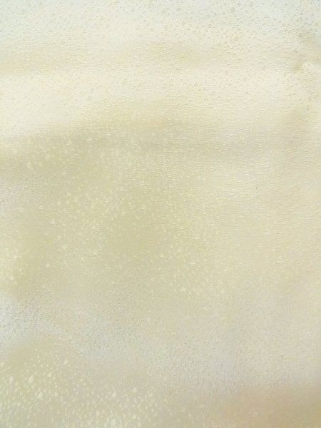 Photo11: N1126T Used Japanese kimono  Shiny Ivory HOUMONGI formal for women / Silk. SAKURA cherry blossom,   (Grade C) (11)