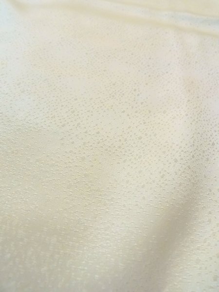 Photo16: N1126T Used Japanese kimono  Shiny Ivory HOUMONGI formal for women / Silk. SAKURA cherry blossom,   (Grade C) (16)