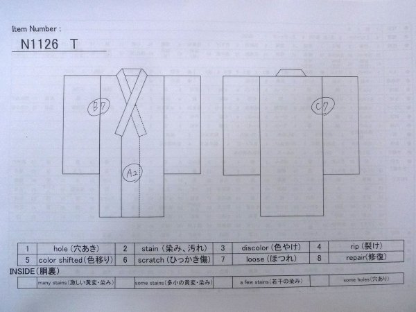 Photo19: N1126T Used Japanese kimono  Shiny Ivory HOUMONGI formal for women / Silk. SAKURA cherry blossom,   (Grade C) (19)