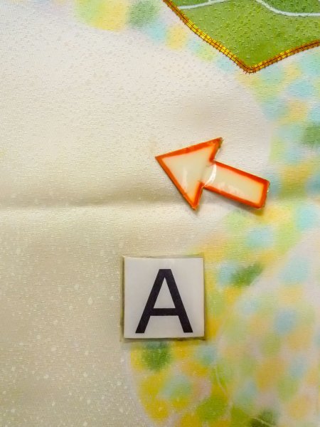 Photo20: N1126T Used Japanese kimono  Shiny Ivory HOUMONGI formal for women / Silk. SAKURA cherry blossom,   (Grade C) (20)