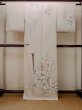 Photo2: N1126V Used Japanese kimono  Pale Gray HOUMONGI formal for women / Silk. Camellia,   (Grade B) (2)