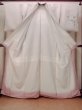 Photo3: N1126V Used Japanese kimono  Pale Gray HOUMONGI formal for women / Silk. Camellia,   (Grade B) (3)
