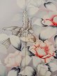 Photo6: N1126V Used Japanese kimono  Pale Gray HOUMONGI formal for women / Silk. Camellia,   (Grade B) (6)