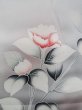 Photo8: N1126V Used Japanese kimono  Pale Gray HOUMONGI formal for women / Silk. Camellia,   (Grade B) (8)